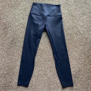 Lululemon Align High-Rise Pant 25" Shine Radiate Foil Print Black size 6